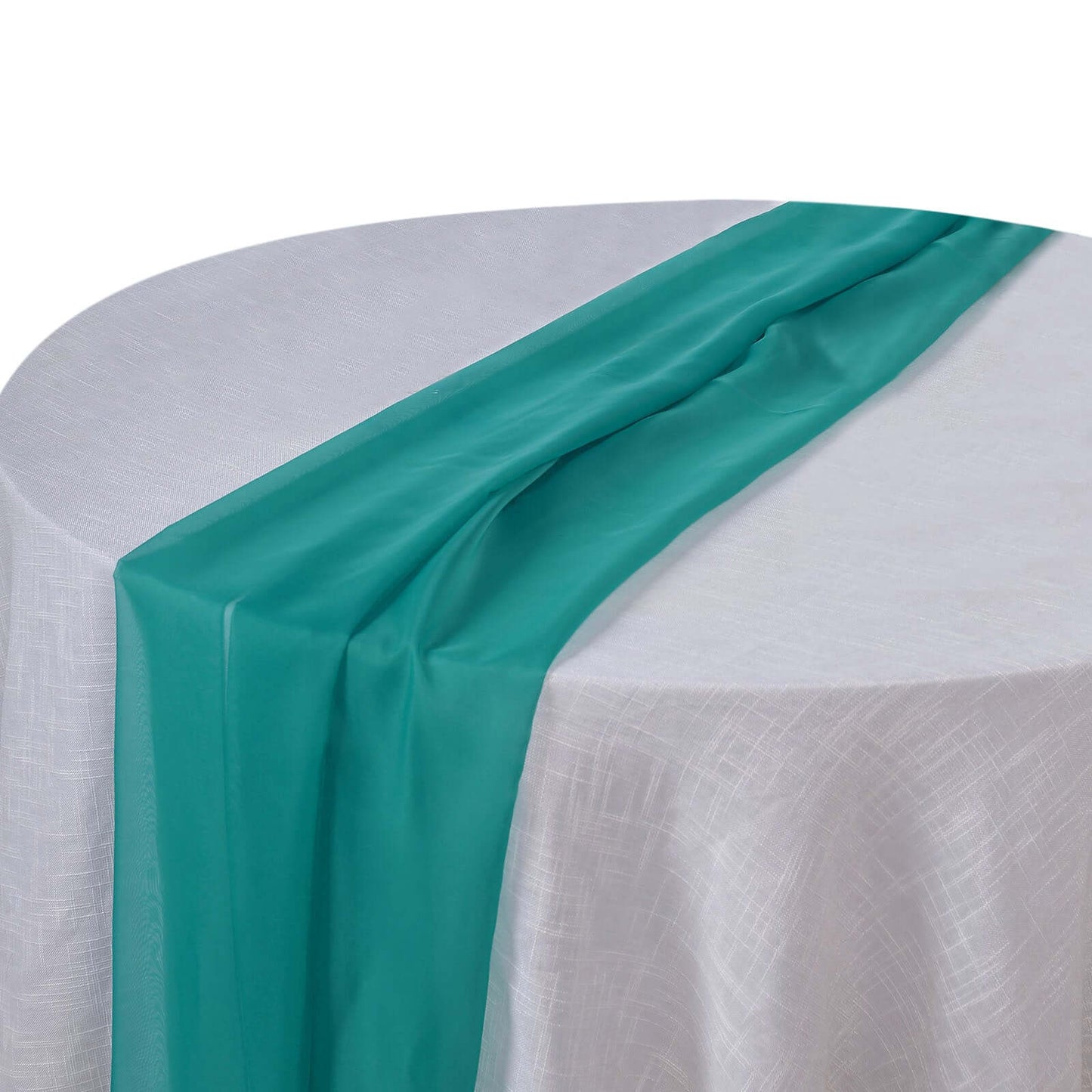 Chiffon 6ft Table Runner Turquoise - Flowy & Lightweight Table Decor - Linen Luxes