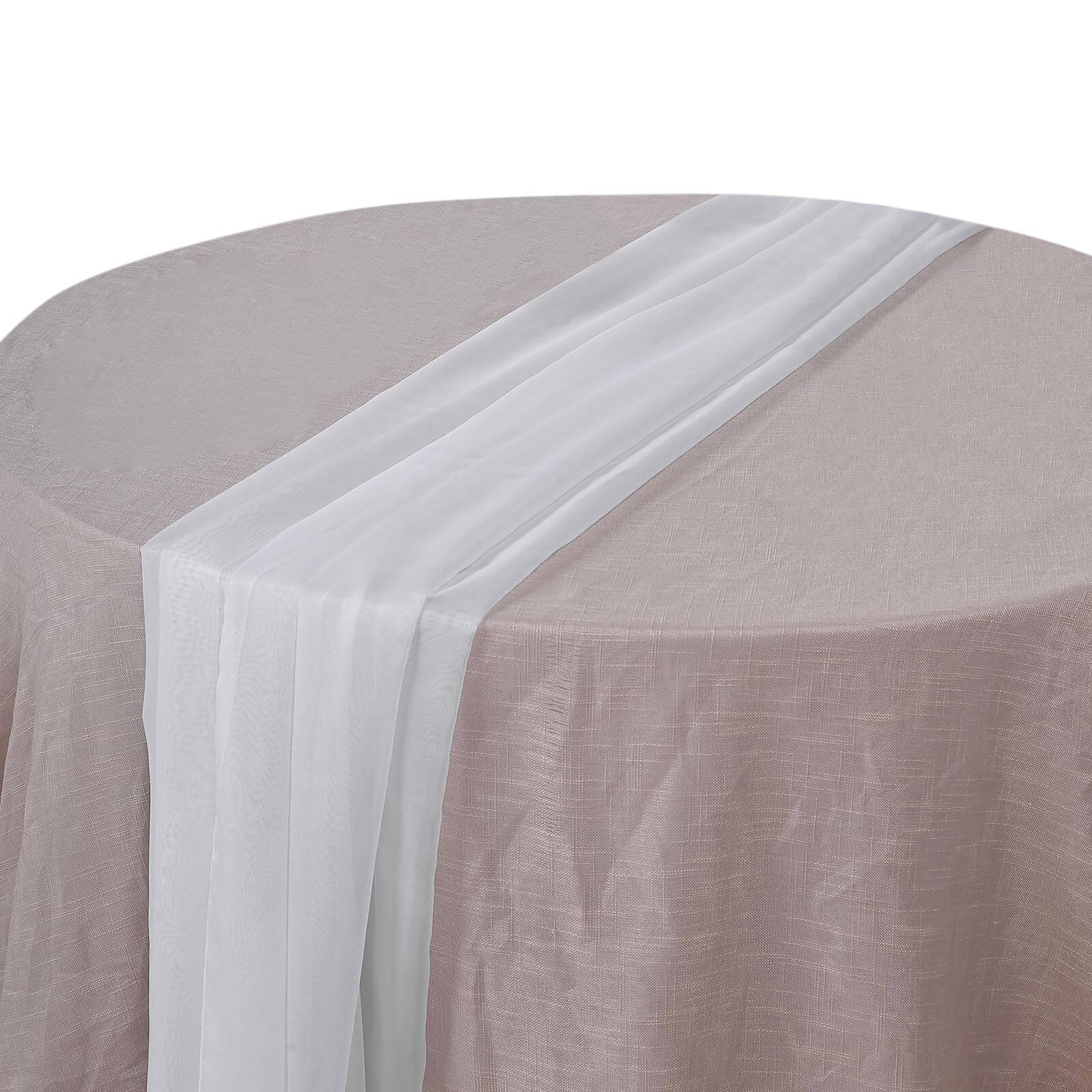 Chiffon 6ft Table Runner White - Chic Flowy & Lightweight Table Decor - Linen Luxes