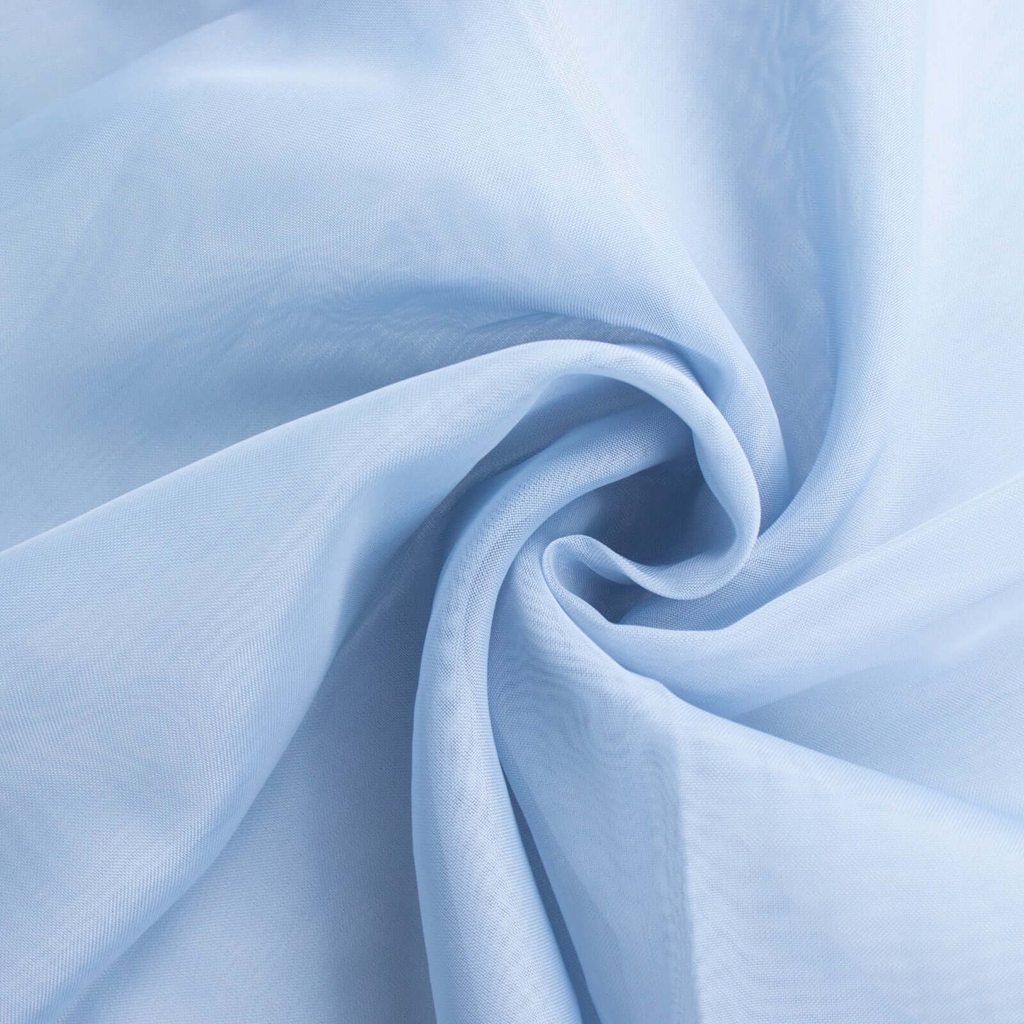 Chiffon Chair Sash with Curly Design Dusty Blue - Stylish Chair Decorations - Linen Luxes