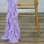 Chiffon Chair Sash with Curly Design Lavender Lilac - Stylish Chair Decorations - Linen Luxes