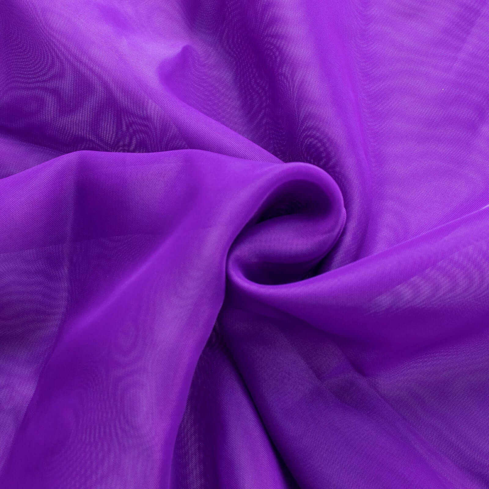 Chiffon Chair Sash with Curly Design Purple - Stylish Chair Decorations - Linen Luxes