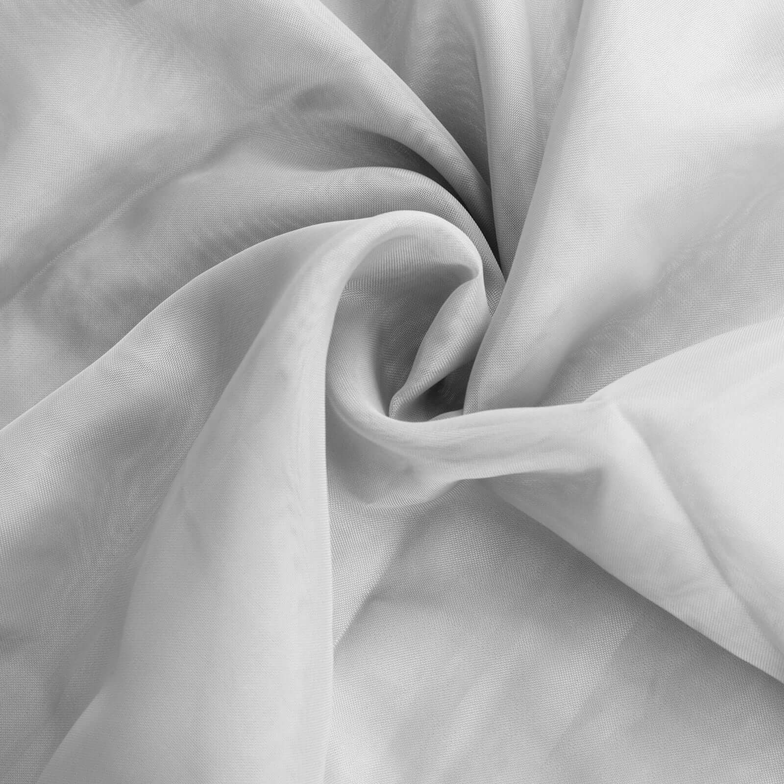 Chiffon Chair Sash with Curly Design Silver - Stylish Chair Decorations - Linen Luxes