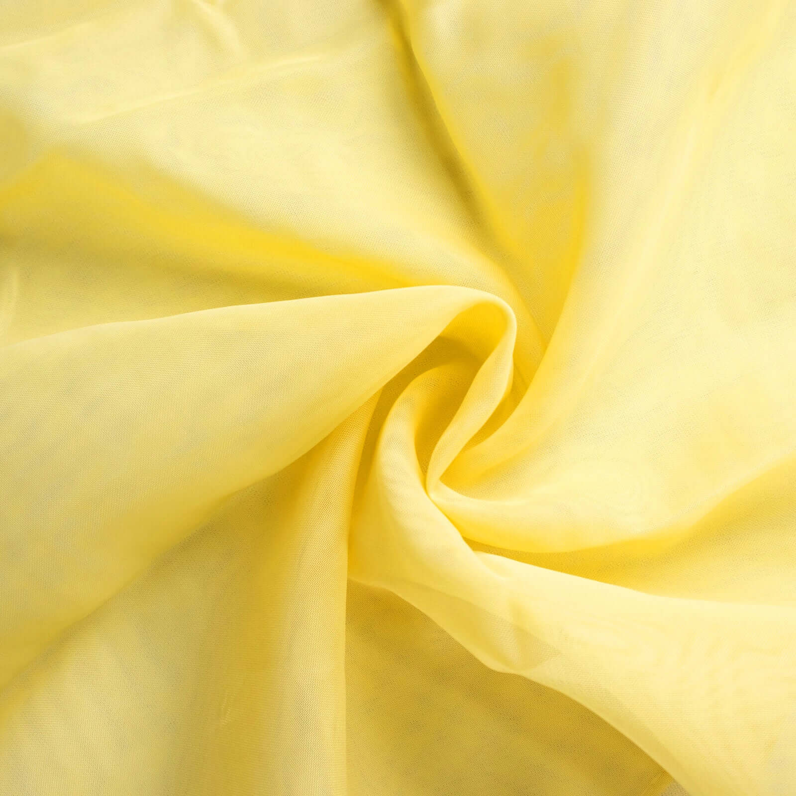 Chiffon Chair Sash with Curly Design Yellow - Stylish Chair Decorations - Linen Luxes
