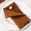 5 Pack Polyester 17"x17" Napkins Cinnamon Brown - Durable & Wrinkle Resistant Dinner Napkins