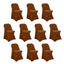 10 Pack Stretch Spandex Chair Covers Cinnamon Brown for Folding Chairs - Durable 160GSM Fitted Slipcovers
