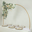 4ftx6ft Gold Metal Over-The-Table Rod Stand with Clamps, Round Top Balloon Arch Flower Stand for Wedding and Party Decorations