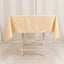 Lamour Satin 54"x54" Square Tablecloth Beige - Durable & Silk-Like Table Cover