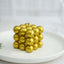 2-Pack Decorative Paraffin Wax Candles Bubble Cube Design Metallic Gold - Unscented Long Burning Pillar Candle Set 2"