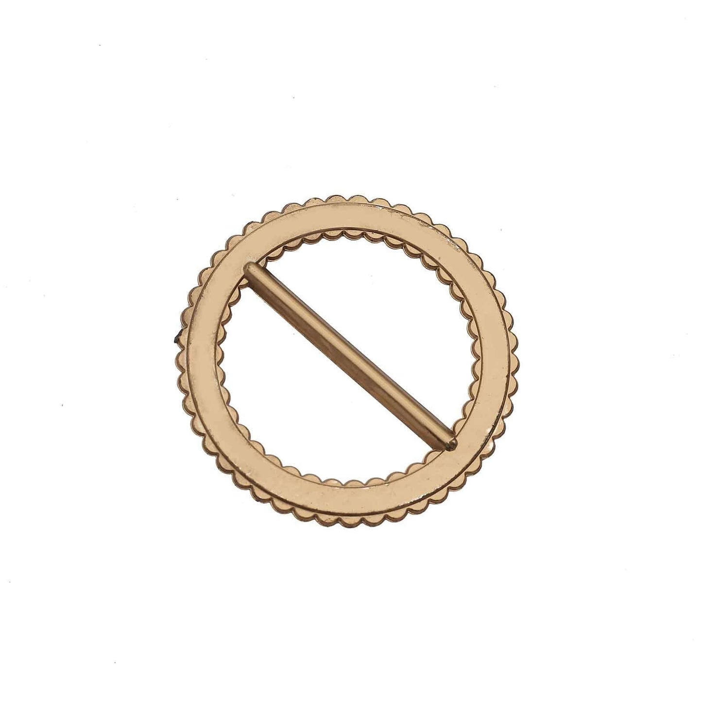 20 Pack Diamond Round Chair Sash Band Buckle Pins Antique Gold - Timeless Rhinestone Napkin Rings 2.5"