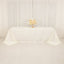 Cotton Blend 90"x156" Rectangle Tablecloth Ivory - Seamless Wrinkle-Resistant Table Cover