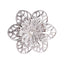 4 Pack Silver Metal Hollow Sun Flower Napkin Rings, Modern Flower Shaped Napkin Bands