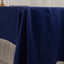 Lamour Satin 60"x126" Rectangle Tablecloth Navy Blue - Soft & Silk-Like Table Cover