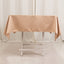 Lamour Satin 54"x54" Square Tablecloth Nude - Durable & Silk-Like Table Cover