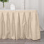 Polyester 21ft Table Skirt Nude - Classic Pleated Design