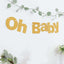3ft Gold Glittered Oh Baby Paper Hanging Baby Shower Garland Banner