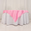 Lamour Satin 54"x54" Table Overlay Square Tablecloth Pink - Durable & Silk-Like Table Cover