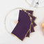 50-Pack Paper Beverage Napkins Purple with Gold Foil Edge - 2 Ply Disposable Soft 18GSM Cocktail Napkins 5"x5"