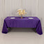 Lamour Satin 60"x126" Rectangle Tablecloth Purple - Soft & Silk-Like Table Cover
