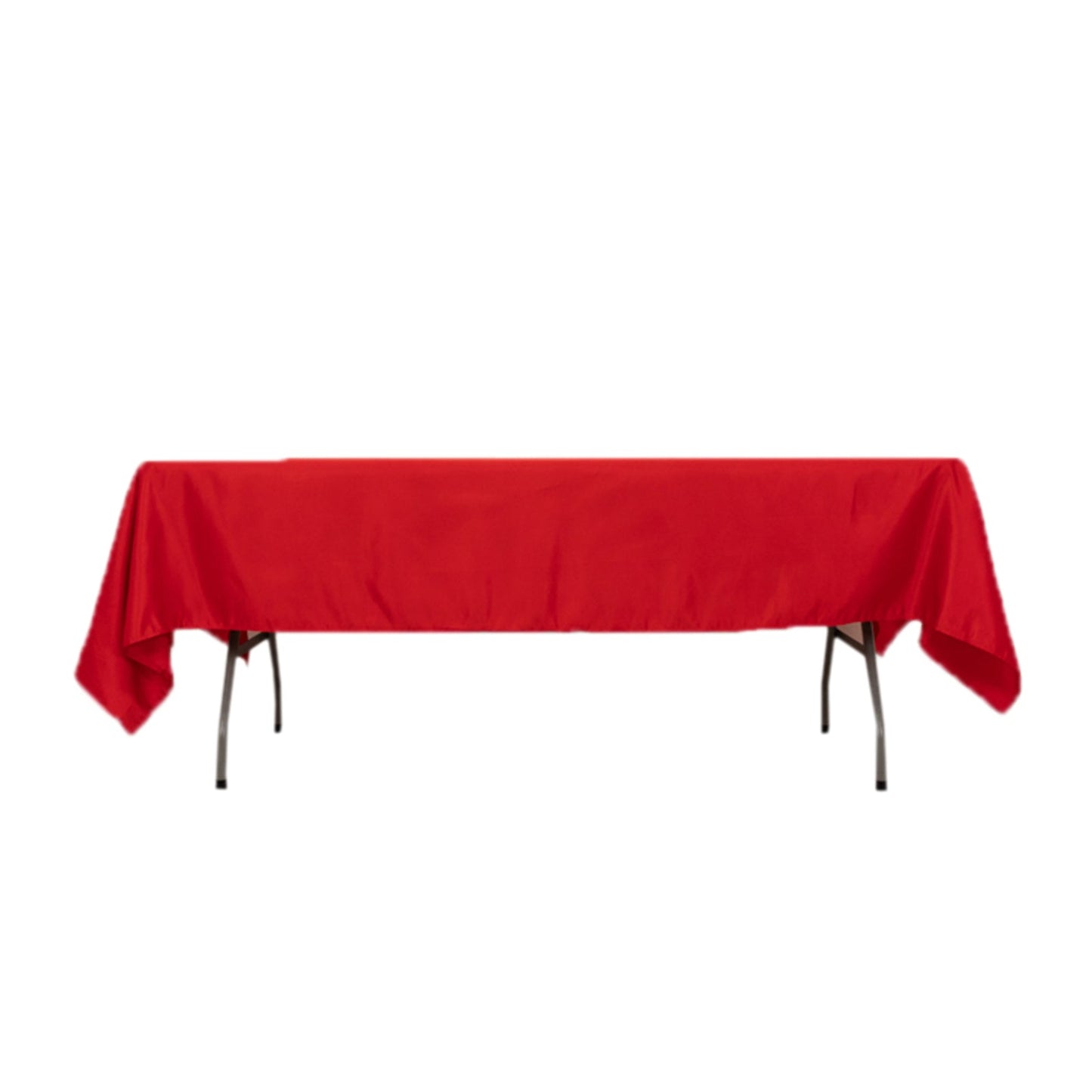 Lamour Satin 60"x102" Rectangle Tablecloth Red - Durable & Silky Soft Feel Table Cover