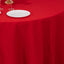 Cotton Blend 120" Round Tablecloth Red - Seamless Wrinkle-Resistant Table Cover