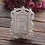 4-Pack Picture Frames White Resin Vintage Baroque Design Rectangle - Mini Photo Frame Wedding Place Card Holders & Party Favors 4"x3"