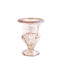 2-Pack Glass Mini Pedestal Flower Vases in Classic Roman Urn Style Amber Gold - Sophisticated Wedding Table Centerpieces 6"