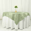 Taffeta 72"x72" Table Overlay Square Tablecloth Sage Green - Accordion Crinkle Table Cover
