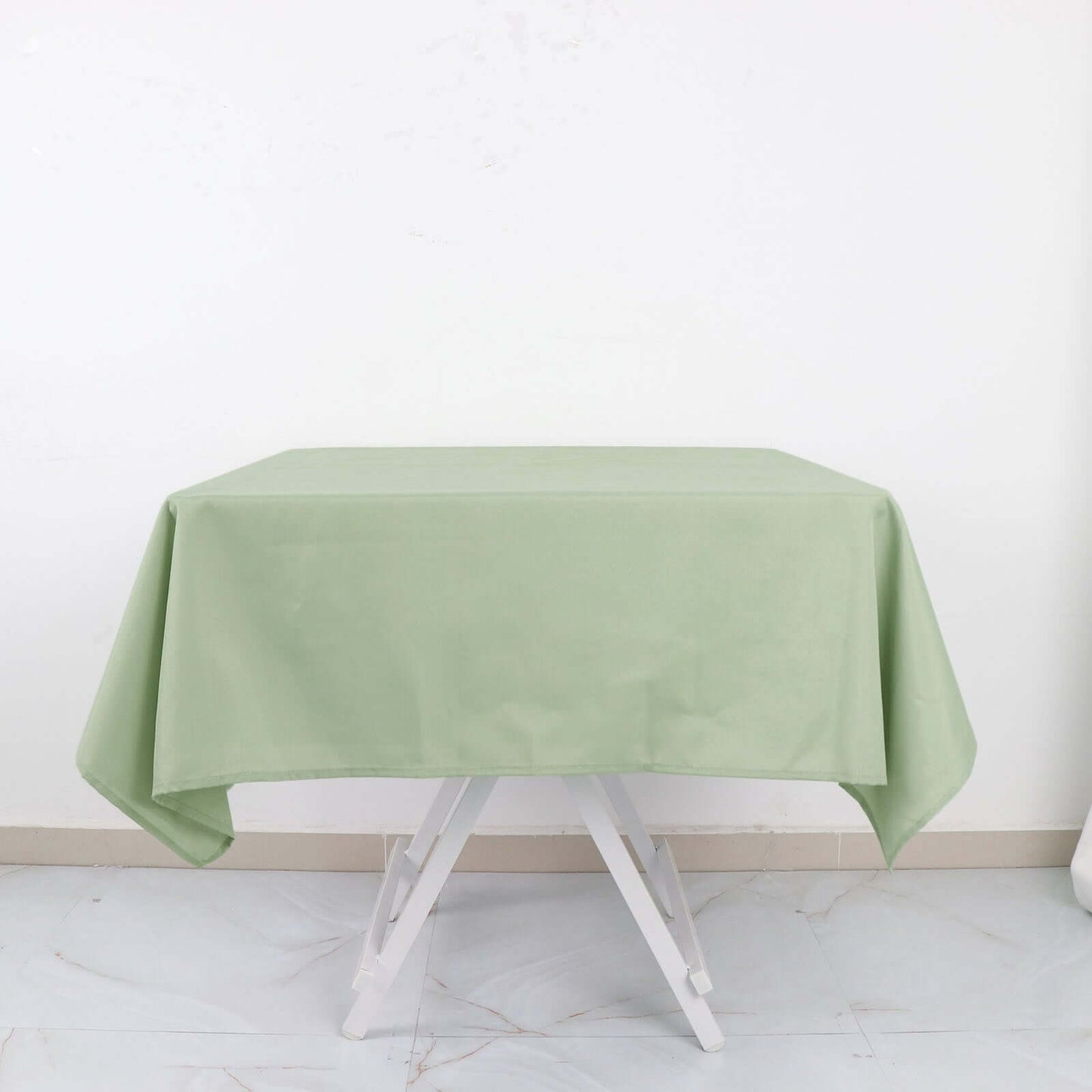 Polyester Square 54"x54" Tablecloth Sage Green - Wrinkle-Resistant & Durable Table Cover
