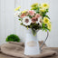 Metal Garden Water Pitcher Rustic Milk Jug Design - Shabby Chic Decorative Flower Vase 9"