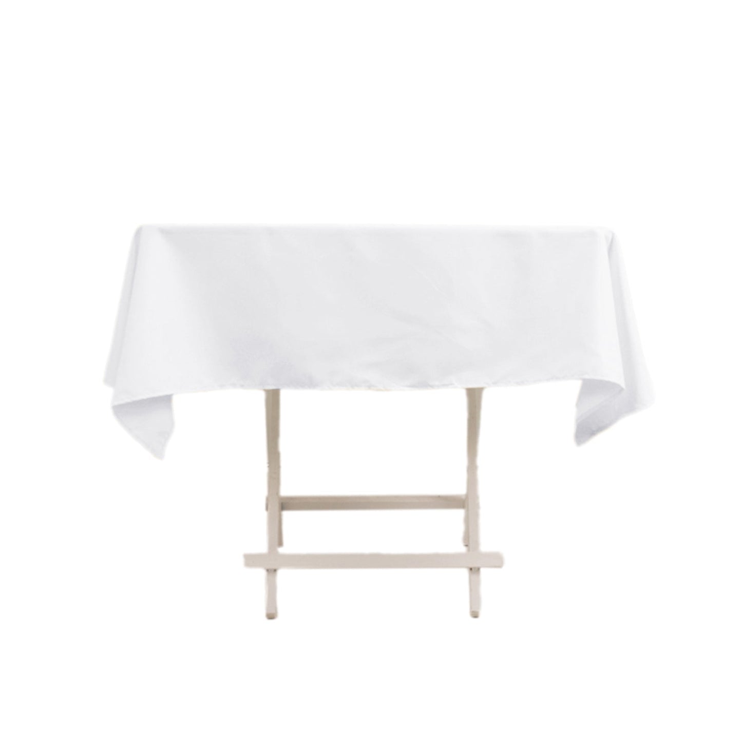 Cotton Blend 54"x54" Square Tablecloth White - Wrinkle-Resistant Table Cover