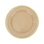 10-Pack Economy Plastic Round Charger Plates 12" in Transparent Amber Gold with Wide Gold Rim, Decorative Dinner Party Serving Plates