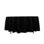 Lamour Satin 108" Round Tablecloth Black - Durable & Silk-Like Table Cover for Classy Weddings & Events