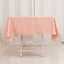 Lamour Satin 54"x54" Square Tablecloth Dusty Rose - Durable & Silk-Like Table Cover