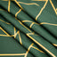 Polyester 90"x156" Rectangle Tablecloth Hunter Emerald Green Seamless with Gold Foil Geometric Pattern - Wrinkle-Resistant Seamless Table Cover for Sophisticated Events