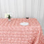 Satin 90"x132" Rectangle Tablecloth Dusty Rose - Grandiose 3D Rosette Seamless Table Cover