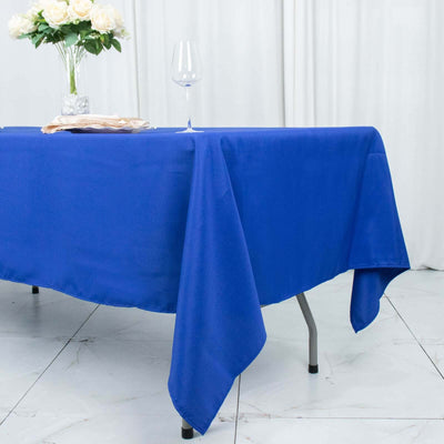 Premium Polyester 60"x102" Rectangle Tablecloth Royal Blue - Durable 220GSM Wrinkle-Resistant Table Cover