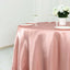 Satin 132" Round Tablecloth Dusty Rose - Stylish Seamless Table Cover