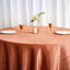 Satin 108" Round Tablecloth Terracotta (Rust) - Smooth and Lustrous Table Cover