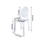 Acrylic Ghost Chair with Oval Back for Banquet Use Clear - Sleek Transparent Armless Accent Chair for Weddings & Gatherings