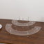 Set of 3 Acrylic Half-Moon Display Riser Stands â€“ 3-Tier Clear Dessert Pedestal for Cakes, Collectibles & Figurines - 7",13",18"