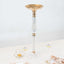 Acrylic Crystal Pillar Candle Stand Gold/Clear - Table Centerpiece and Wedding Flower Bowl Pedestal 24"
