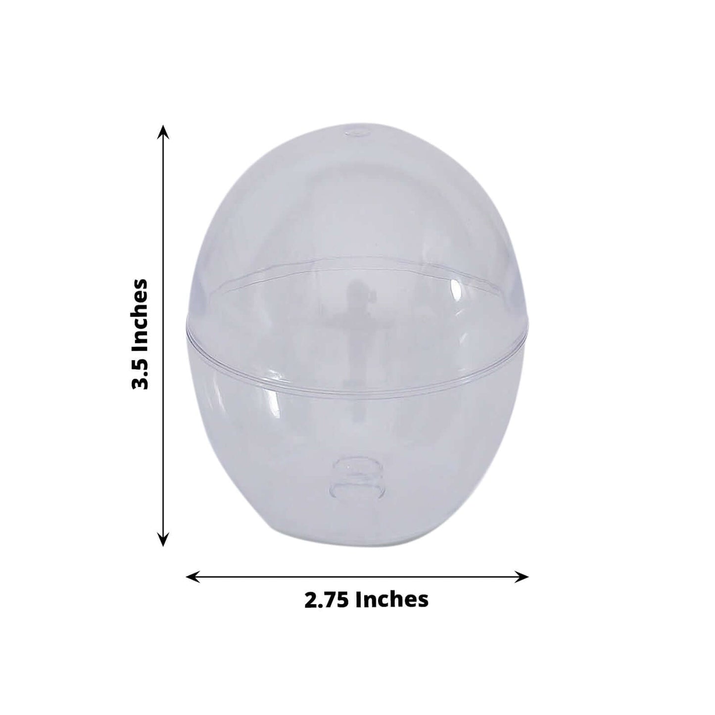 12-Pack Plastic Party Favor Cup Containers Clear Egg Shape Design 4oz