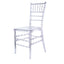 Resin Chiavari Chair Transparent and Stackable Clear - Sleek Armless Design for Weddings & Gatherings
