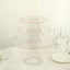 Set of 3 Plastic Round Pedestal Cake Stands Clear for Tea Parties Dessert Buffets & Banquets 9", 11", 15"
