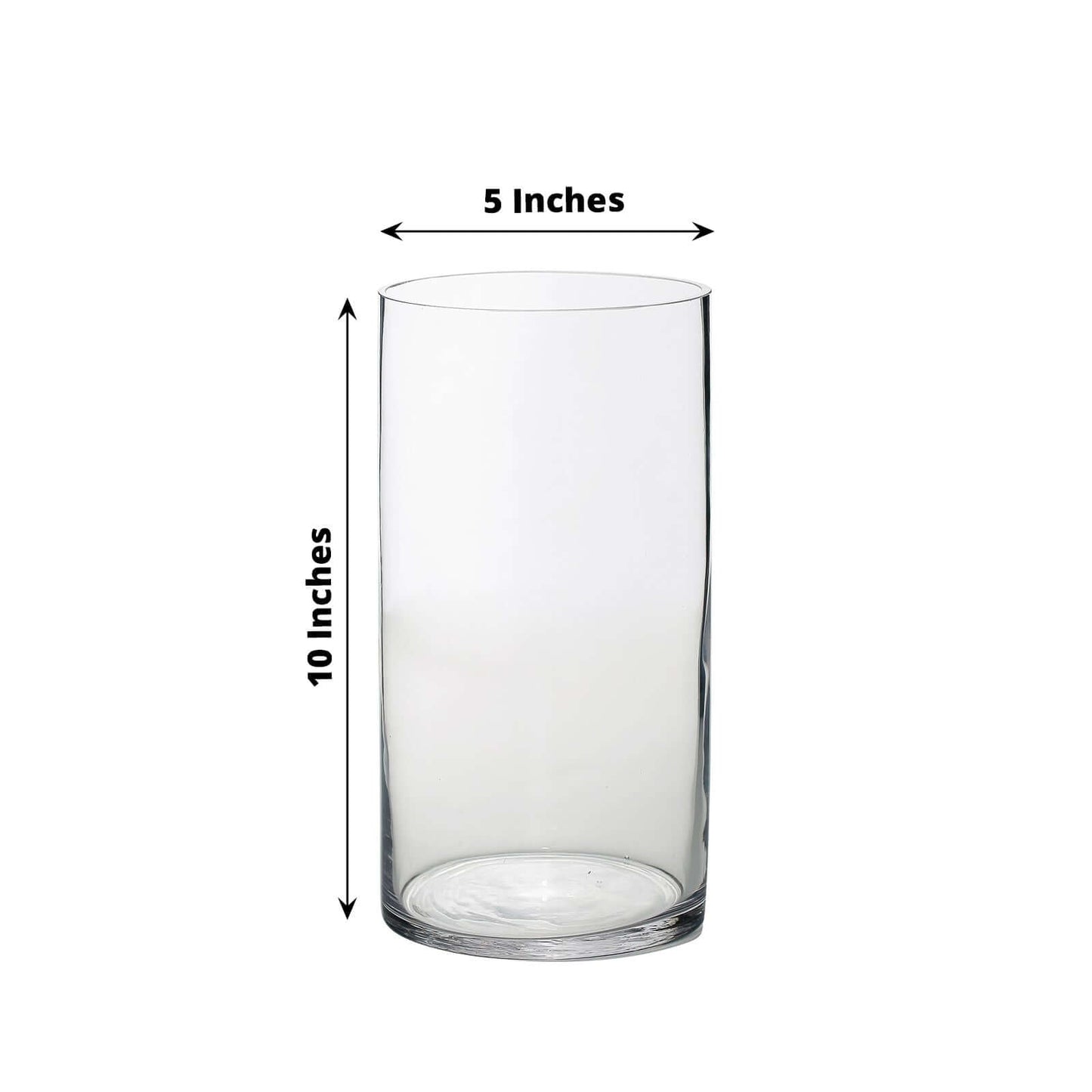 12-Pack Glass Flower Vases Cylinder Design Heavy Duty Clear - Stylish Centerpieces for Weddings 10"