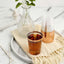 12-Pack Plastic Party Cups Clear with Rose Gold Rim - Durable Disposable Tumblers for Banquets & Special Occasions 10oz