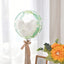 2 Pack 20" Clear Green Leaf Print Bobo Bubble Balloons, Transparent PVC Balloons