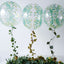 2 Pack 20" Clear Green Leaf Print Bobo Bubble Balloons, Transparent PVC Balloons
