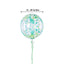 2 Pack 20" Clear Green Leaf Print Bobo Bubble Balloons, Transparent PVC Balloons