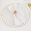 10-Pack Plastic 10" Round Dinner Plates in Clear with Gold Flair Rim - Disposable Party Plates for Upscale Banquets & Special Occasions